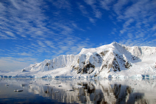beautiful seascape in antarctica
