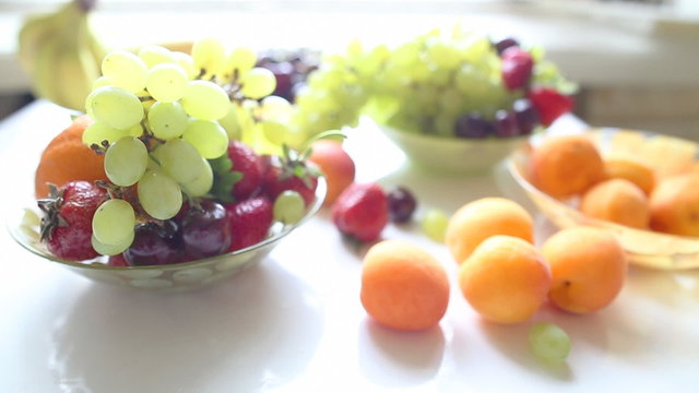 different Summer fruits on a table