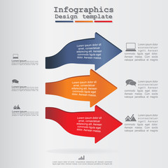 Infographics with arrows and icons. Vector