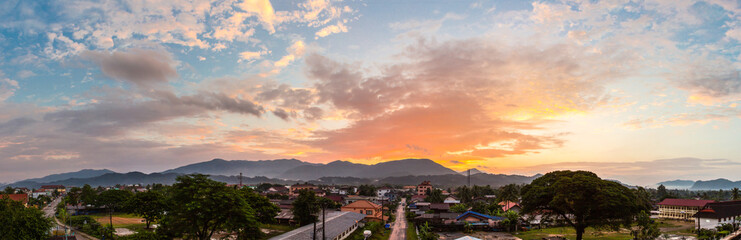 Panorama and Landscape in VangVieng, Laos.