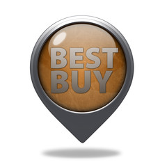 Best buy circular icon on white background
