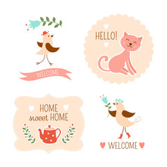 Welcome home decorative elements