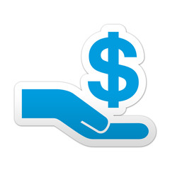 Pegatina simbolo crowdfunding