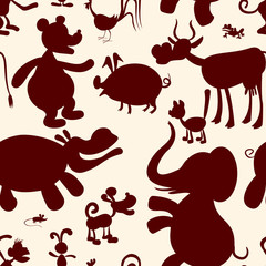 Animals. Seamless pattern