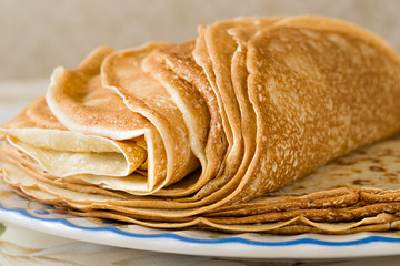 pancakes made from wheat flour on a plate