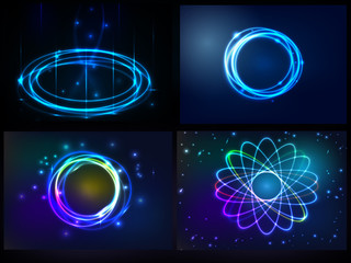 Set of Abstract background plasma vector  illustration