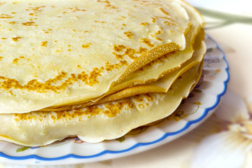 pancakes made from wheat flour on a plate