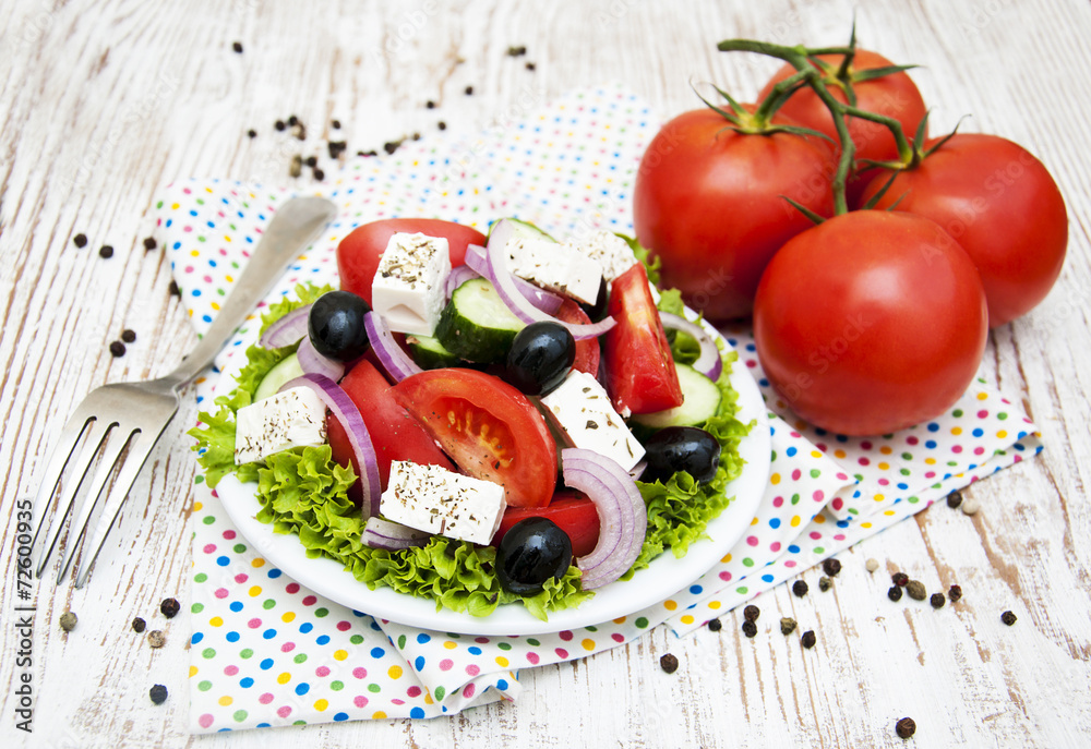 Poster Fresh Greek salad