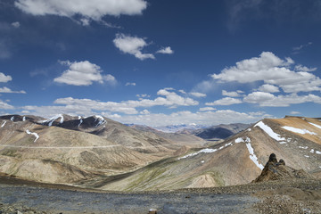 view of mountain range from Tanglang La pass
