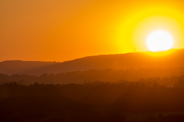 Sunset in the hills