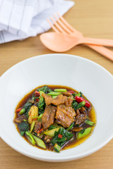 kana moo krob(Thai food)