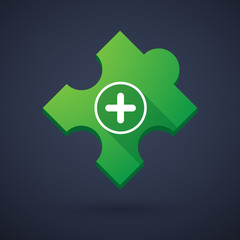 Puzzle piece icon with a sum sign