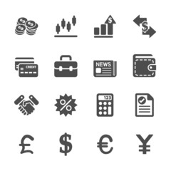 finance and money icon set, vector eps10