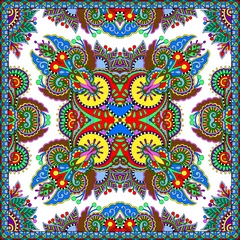 Tuinposter Traditional ornamental floral paisley bandanna © Kara-Kotsya