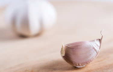 clove of garlic close up