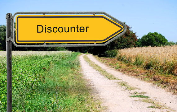 Strassenschild 21 - Discounter