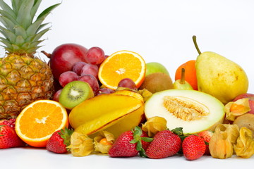 Naklejka na ściany i meble fresh tropical fruits