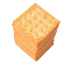 Sugar crackers over white background