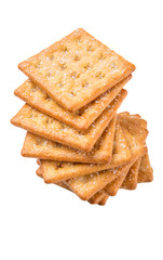 Sugar crackers over white background