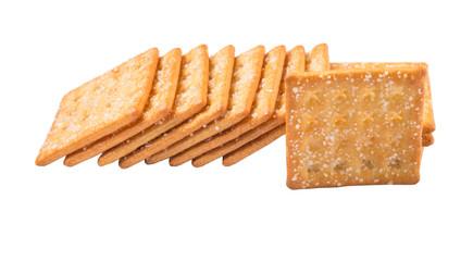 Sugar crackers over white background