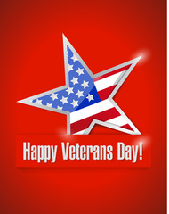 happy veterans day card illustration