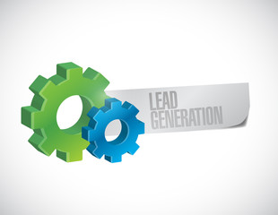 gears and lead generation sign