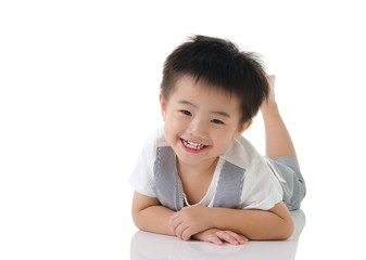 Portrait of a cheerful asian boy