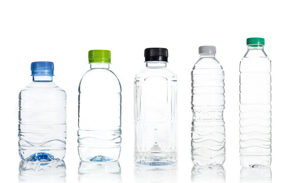 Plastic water bottle isolate