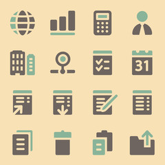 Office web icons set