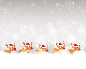 christmas background with deer