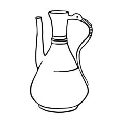 Antique jug, vector illustration