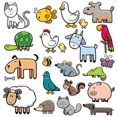 Vector Illustration of Cartoon animals © sararoom