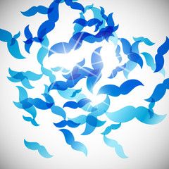 abstract background: mustache