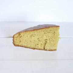 Portion of homemade cake