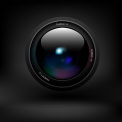 Camera lens. Vector