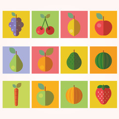 Fruits and Vegetables Icons 