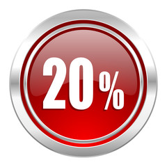20 percent icon, sale sign