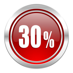 30 percent icon, sale sign