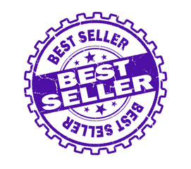 best seller stamp on white background