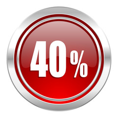 40 percent icon, sale sign