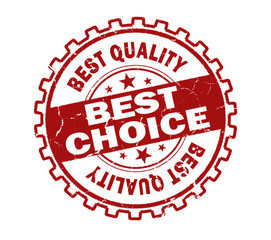 best choice stamp on white background