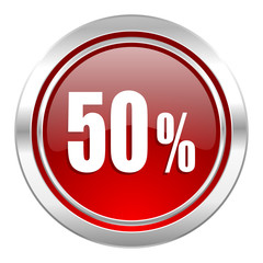 50 percent icon, sale sign