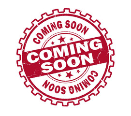 coming soon stamp on white background