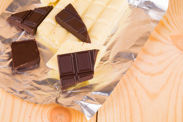 Various chocolate bars
