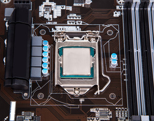 Electronic board close up.