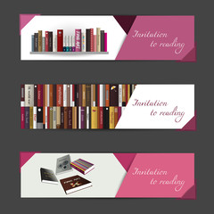 A set of three modern vector banners.