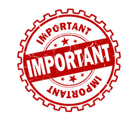 important stamp on white background
