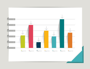 Graph, chart. Infographic elements.