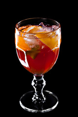 Cocktail isolated on a black background