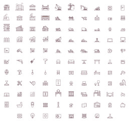 Real estate and home icon set
